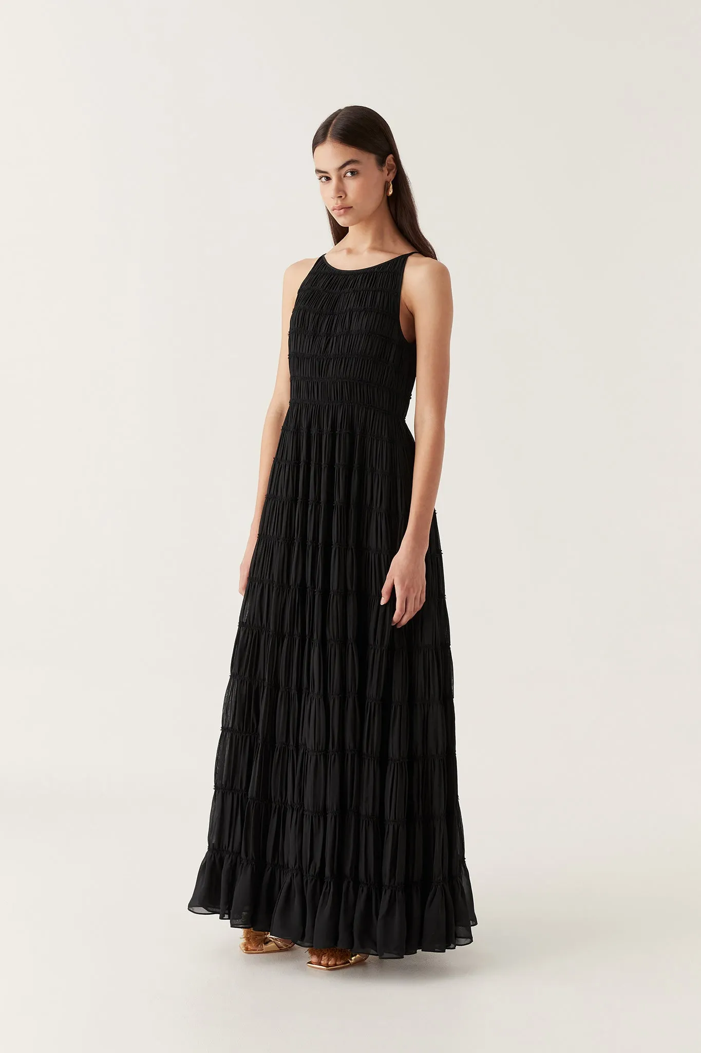 Rosewood Ruched Gown