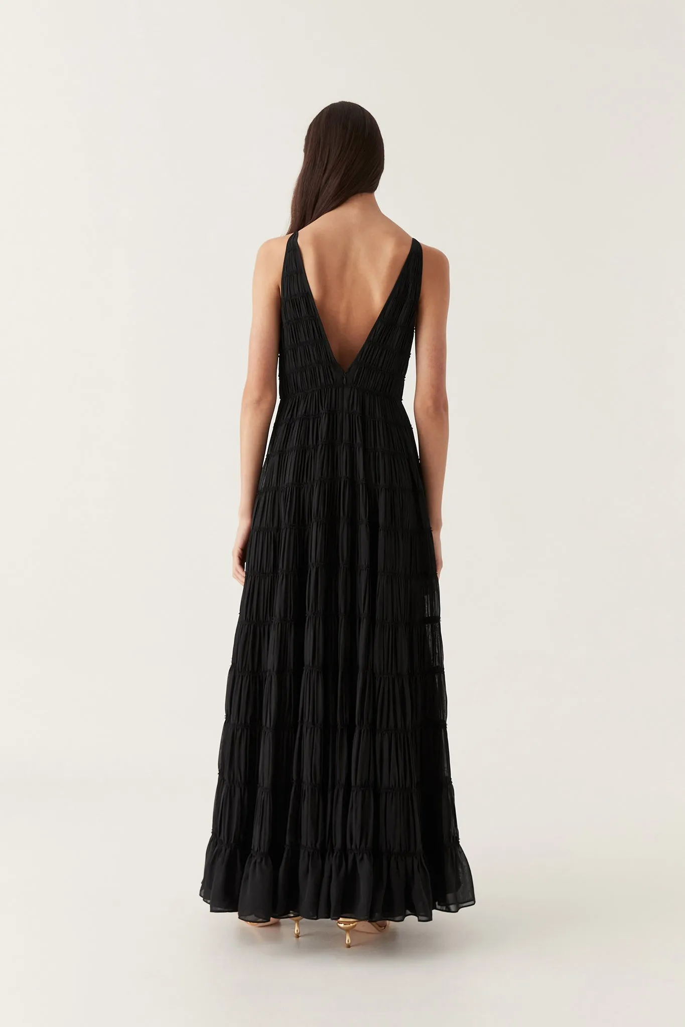 Rosewood Ruched Gown