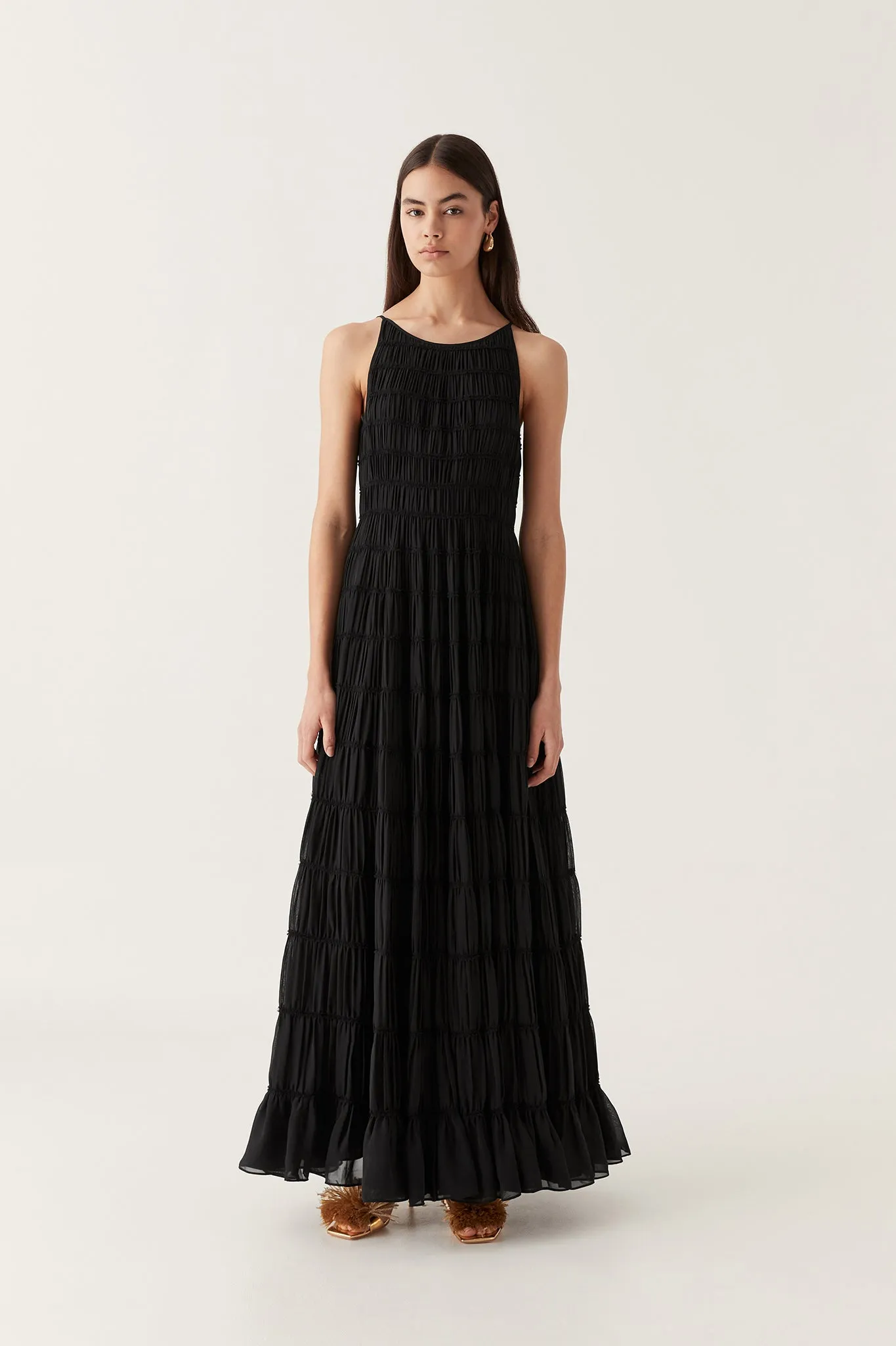 Rosewood Ruched Gown