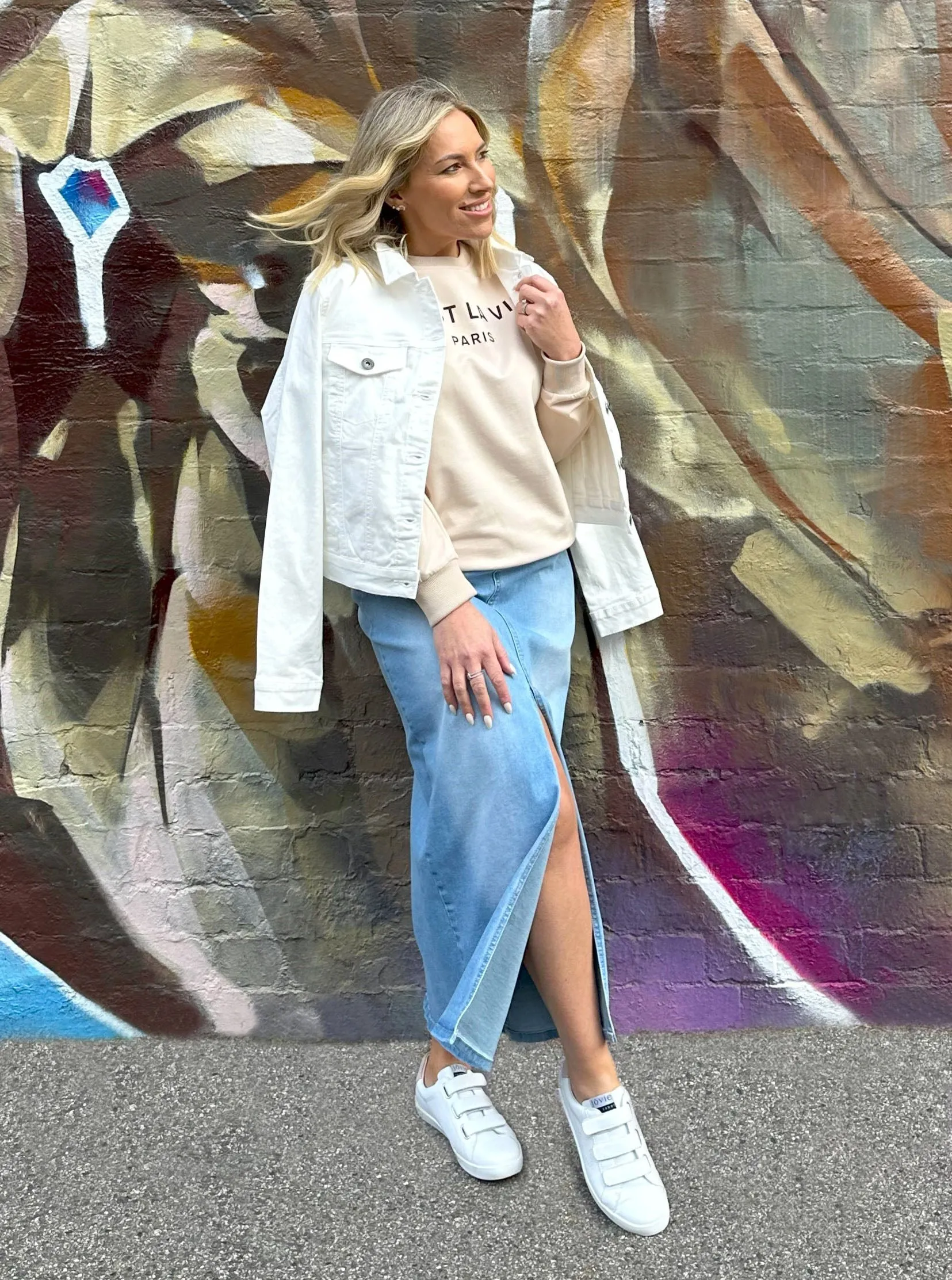 Rylan Denim Jacket - White