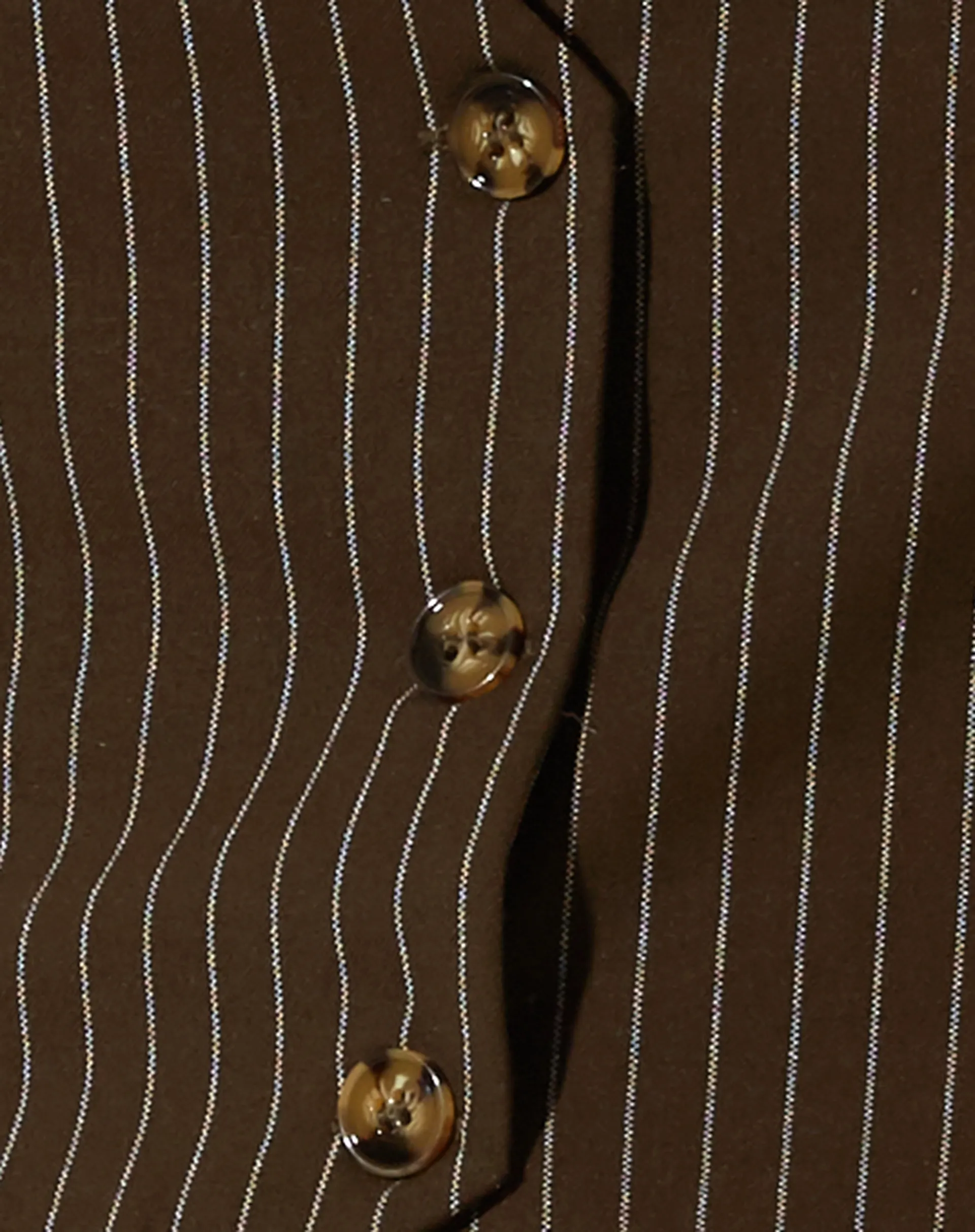 Safar Vest in Pinstripe Brown