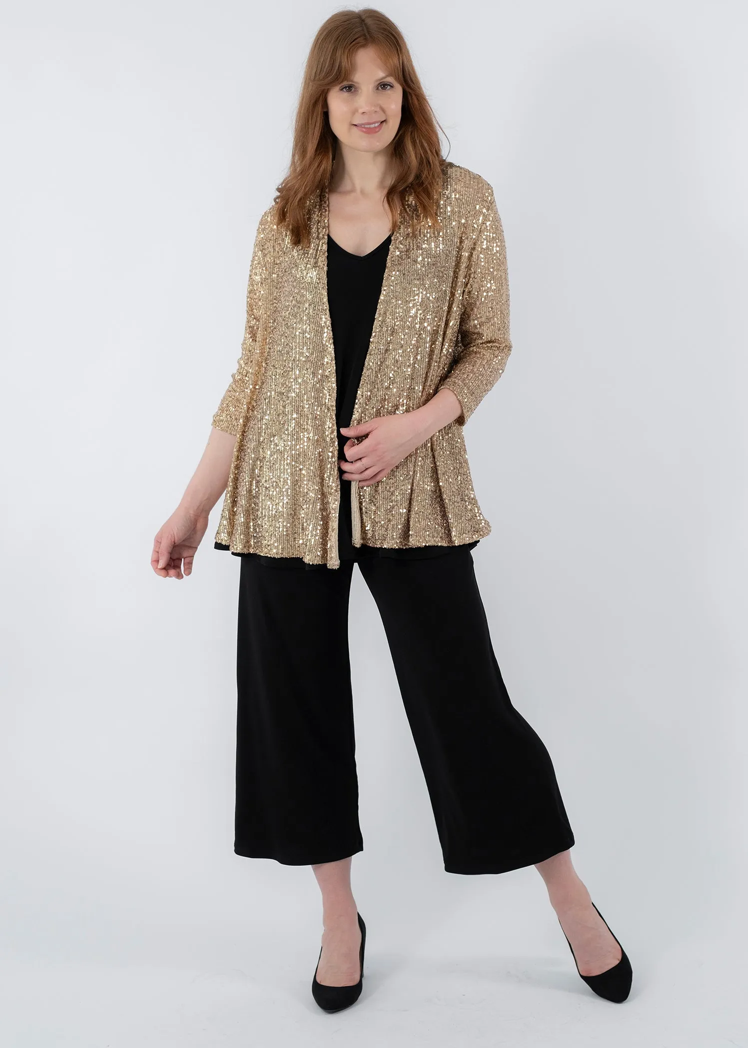 Sally Sequin Jacket in Gold