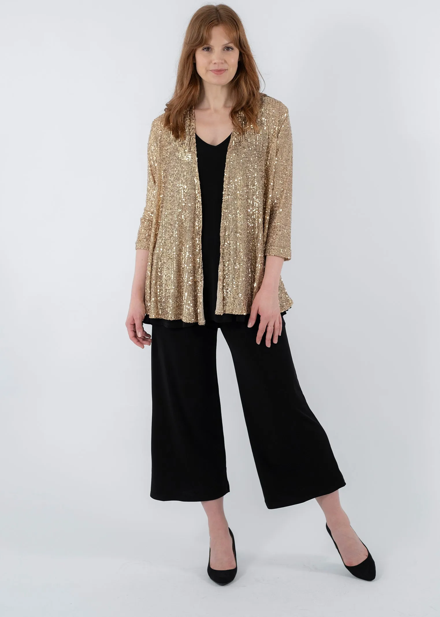 Sally Sequin Jacket in Gold