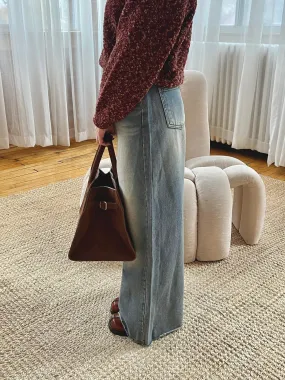 SLICK Acid washed flare jeans