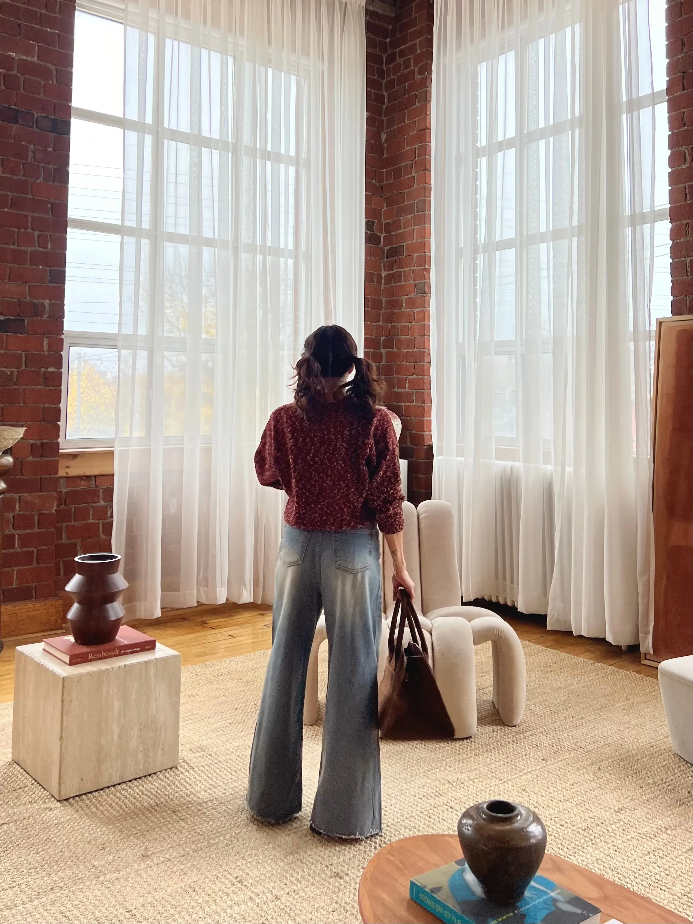 SLICK Acid washed flare jeans