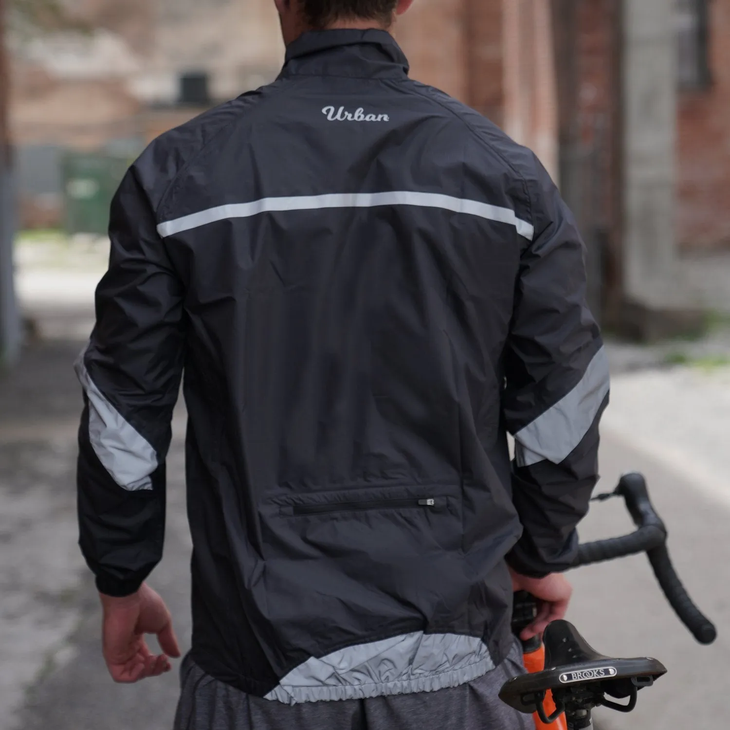 Urban Windproof & Waterproof Commuters Cycling Jacket - Black