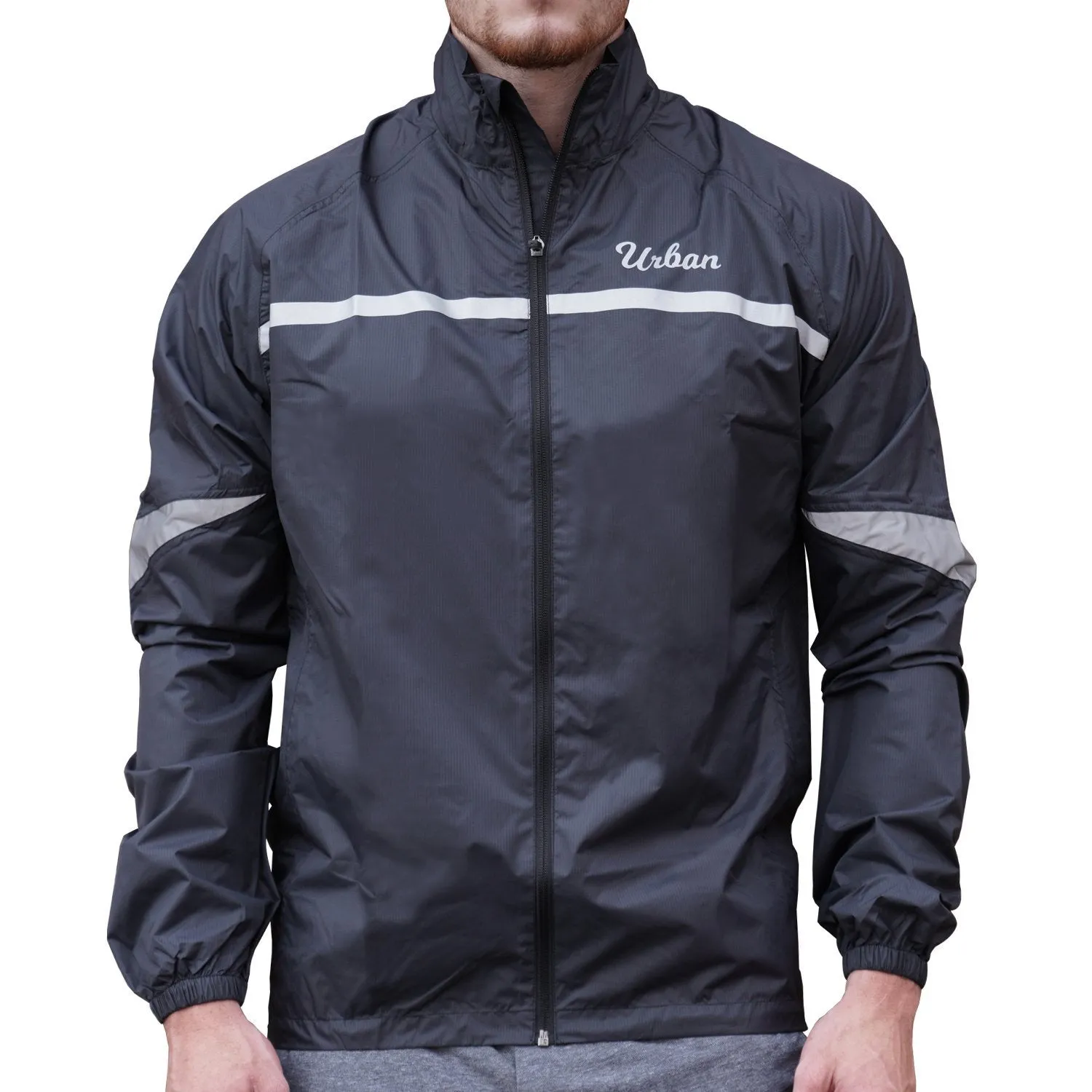 Urban Windproof & Waterproof Commuters Cycling Jacket - Black
