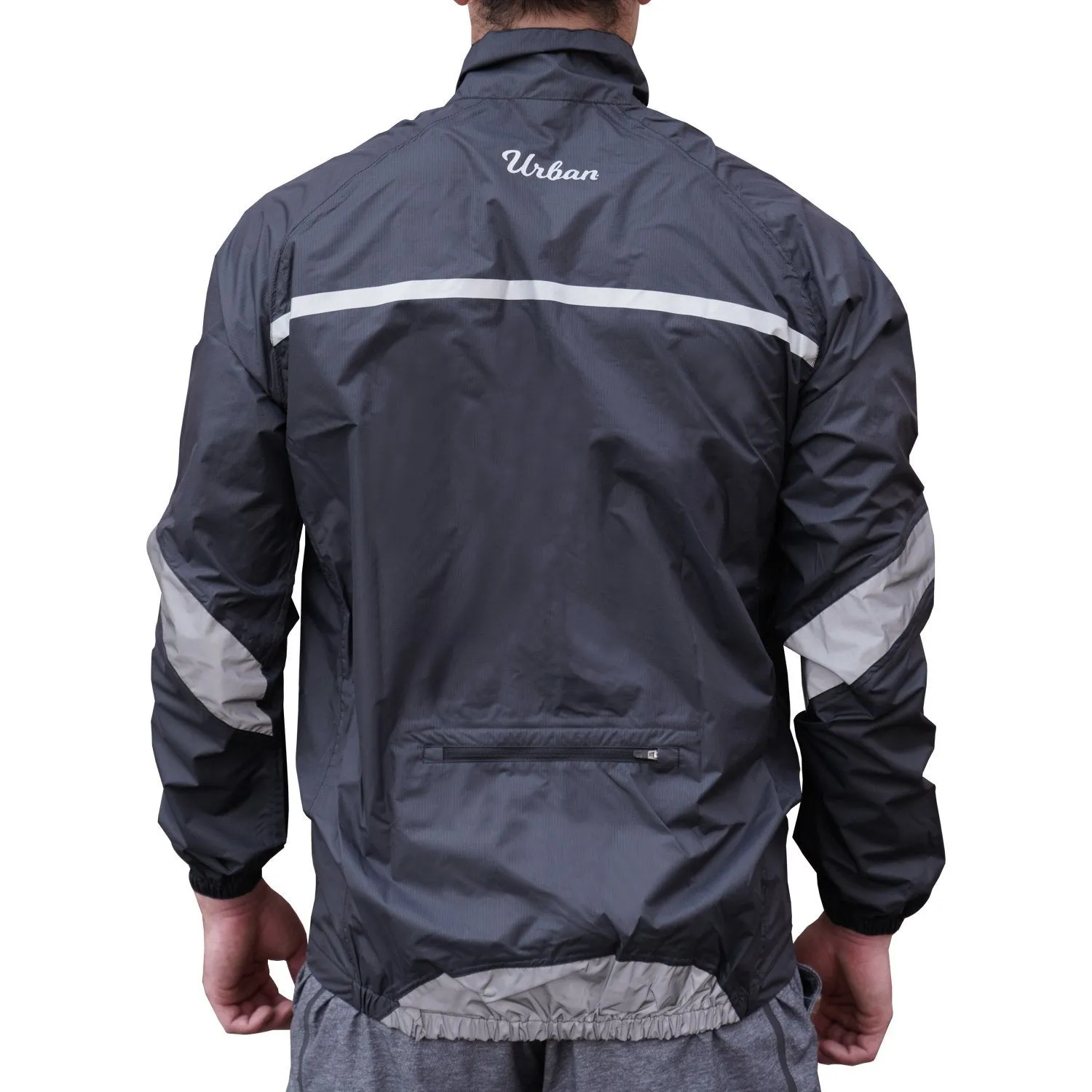 Urban Windproof & Waterproof Commuters Cycling Jacket - Black