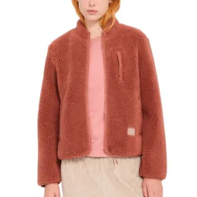 VOLCOM WUZER FUZZAR SHERPA VEST - CHESTNUT BROWN