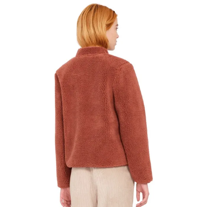 VOLCOM WUZER FUZZAR SHERPA VEST - CHESTNUT BROWN