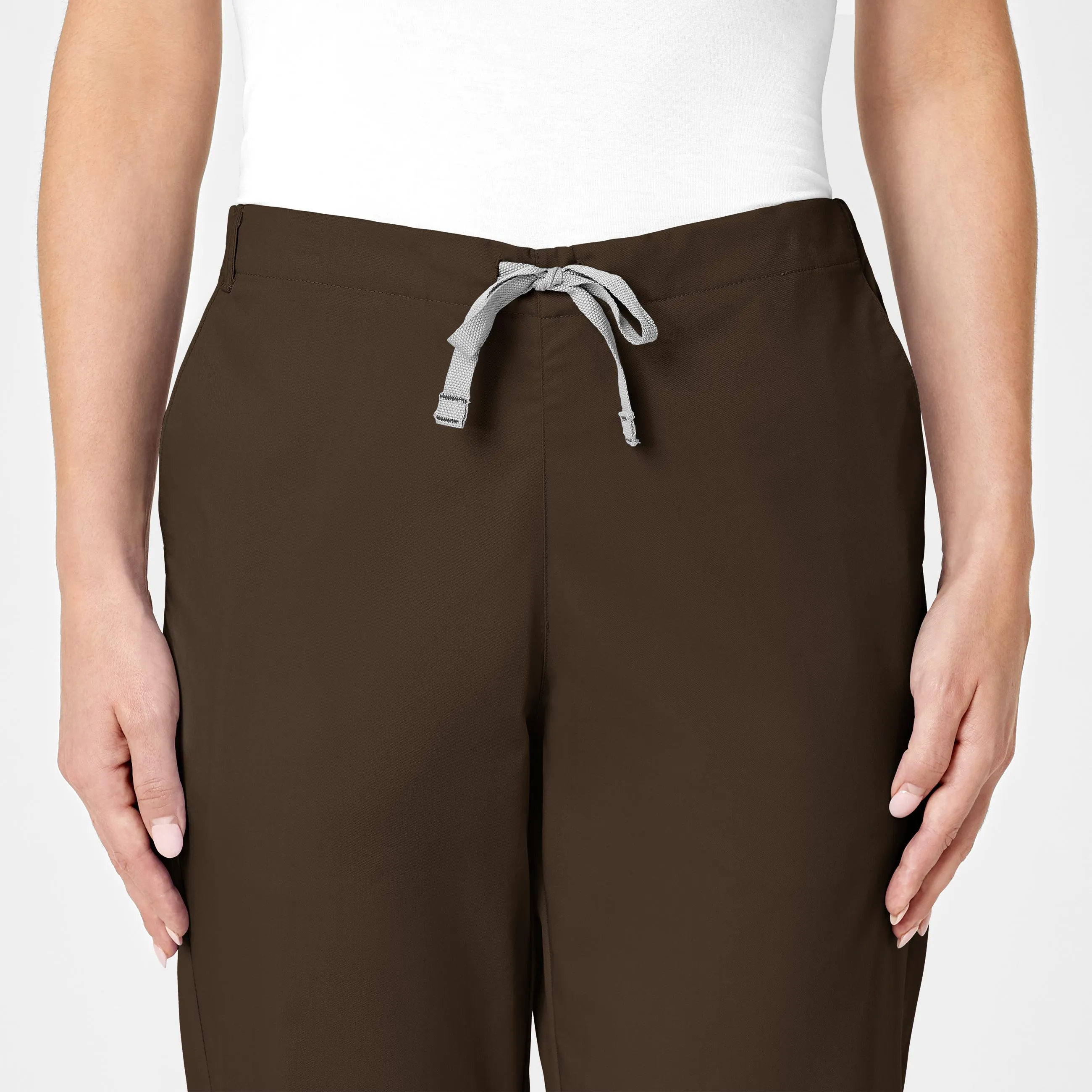 WonderWORK Women's Flare Leg Scrub Pant - Chocolate
