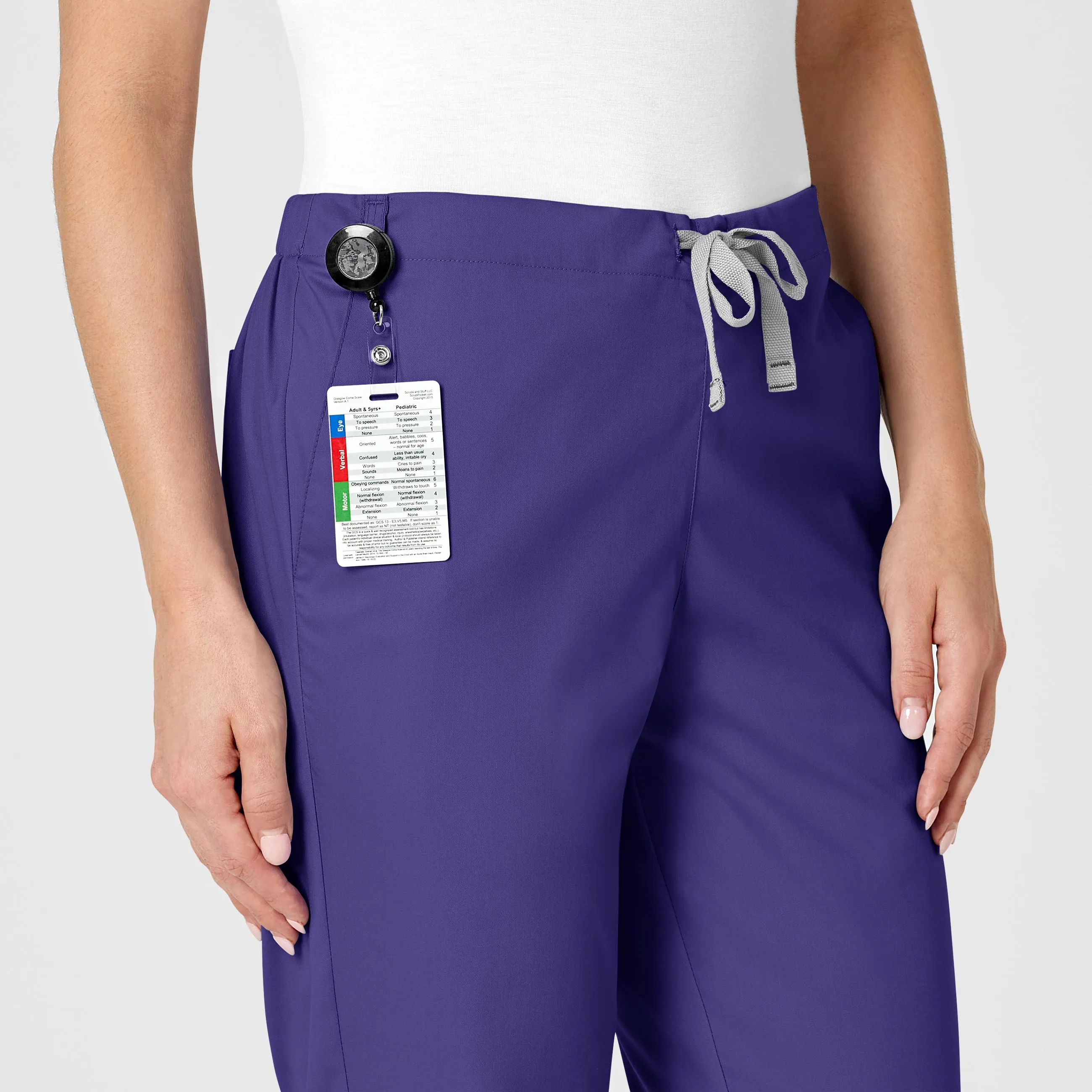 WonderWORK Women's Flare Leg Scrub Pant - Grape