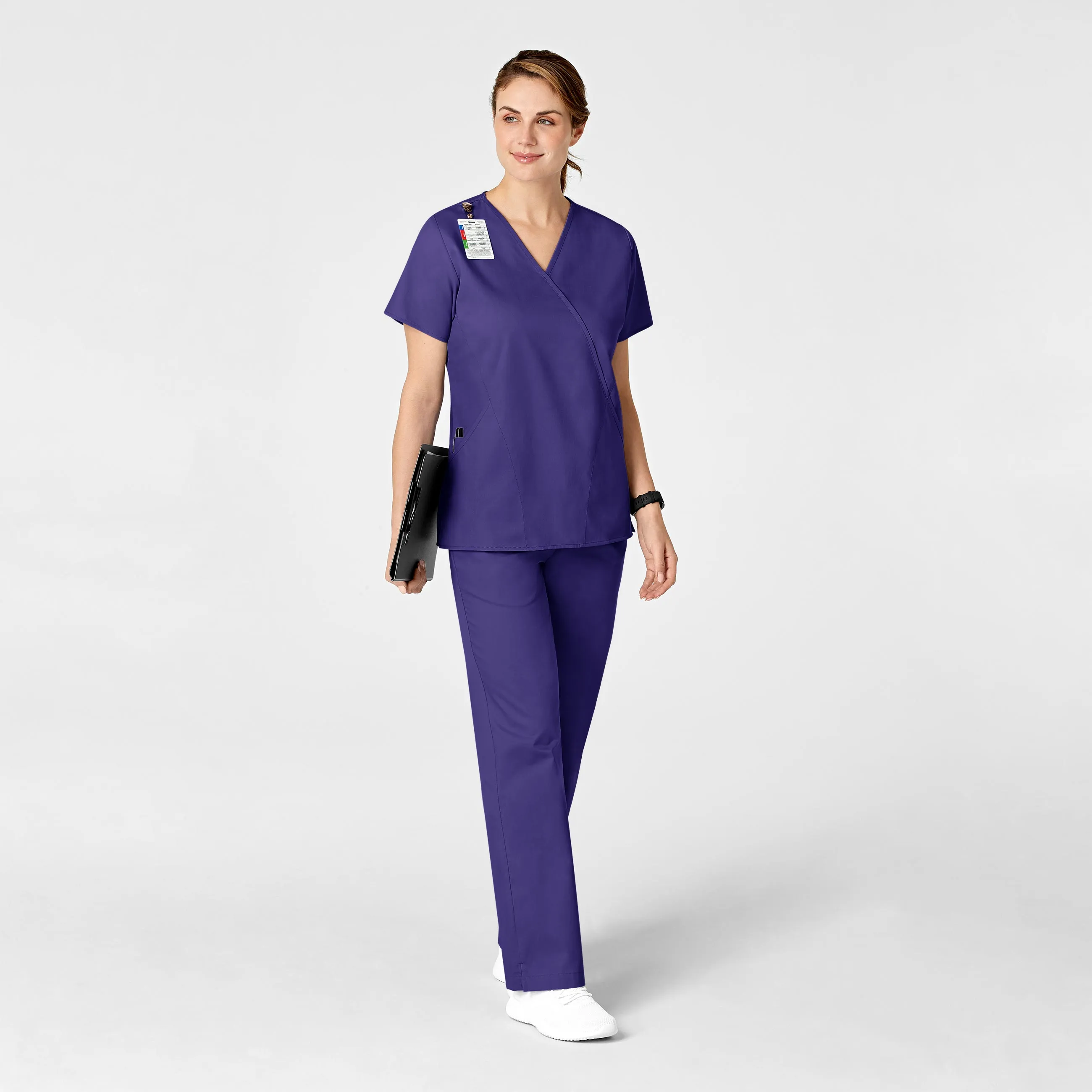 WonderWORK Women's Flare Leg Scrub Pant - Grape
